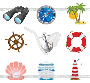 Sea icons - vector image