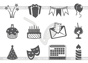 Holiday icons - vector image