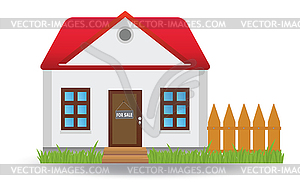 House for sale - stock vector clipart