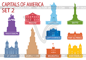 Capitals of America - vector clipart
