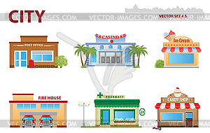 Public building. Set  - vector clipart