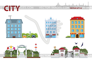 Public building. Set  - vector clipart