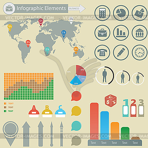 Элементы инфографики - векторное графическое изображение
