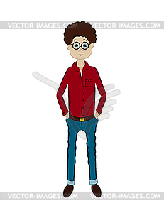 Junge Mit Brille Clipart