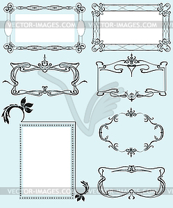 Collection of ornate frames - vector clipart / vector image