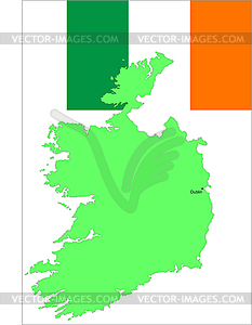 Rep. Ireland flag and, - vector clipart