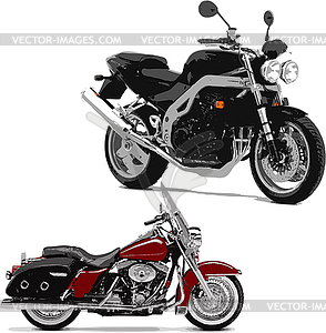 Set of motorcycles - vector clipart / vector image