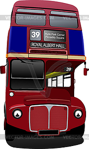 London double Decker red bus - vector image