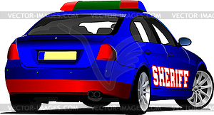 Sheriff`s car. Police.  - vector clipart