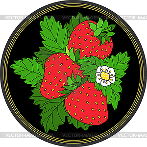 Ripe juicy strawberries - vector clipart / vector image