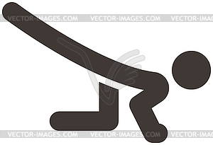 Значок Аэробика - векторный клипарт / векторное изображение