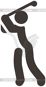 Golf icon - vector EPS clipart