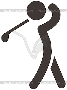 Golf icon - vector image