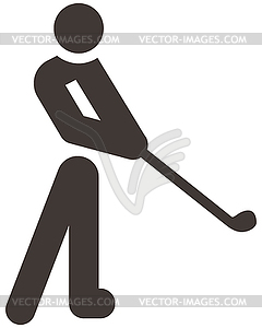 Golf icon - stock vector clipart