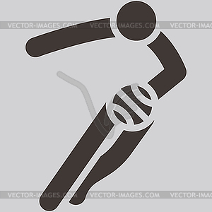Баскетбол значок - изображение в векторе