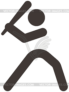 Baseball icon - vector clip art