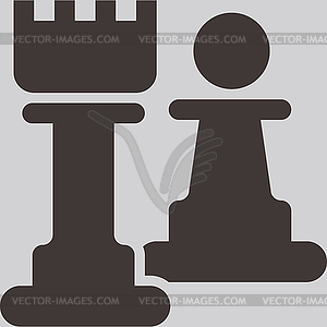 Chess icon - vector clip art