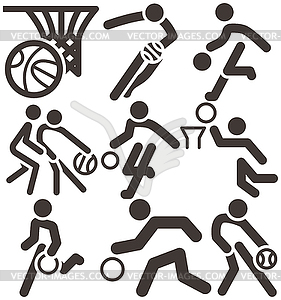 Basketball icon - vector clip art