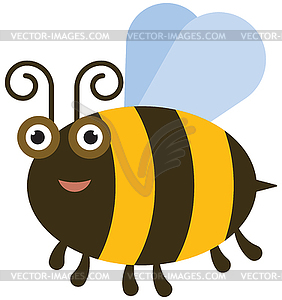 Funny bee - vector image