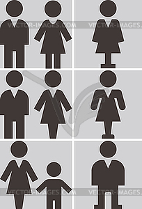 People icons set - vector image