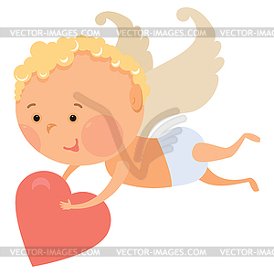 Cupid angel - vector clipart / vector image