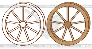 Вагон колес - изображение в векторном виде