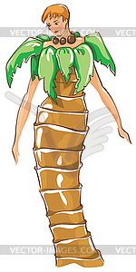 Carnival costumes - palm tree - vector clipart / vector image