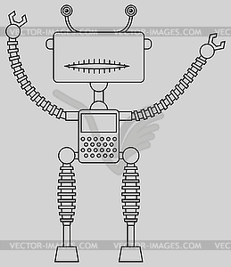 Cute robot - vector image
