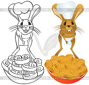 Jerboa chef - vector clipart