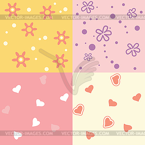 Four seamless background - vector clipart / vector image