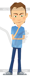 Young man - vector clip art