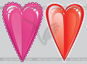 Romantic heart red - vector image