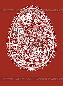 Lace easter egg - vector image