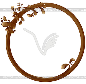 Frame of chocolate jets - color vector clipart