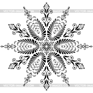 Kaleidoscopic floral pattern. Mandala - vector clipart