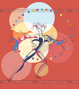 Juggler in circus - vector image