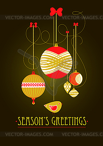 Christmas decorations - vector image