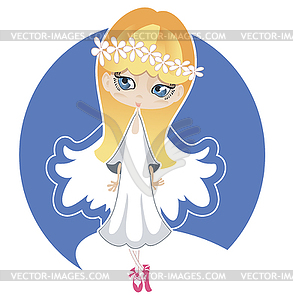 Silver angel - vector EPS clipart