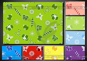 Set of seamless backgrounds for Christmas - vector clipart