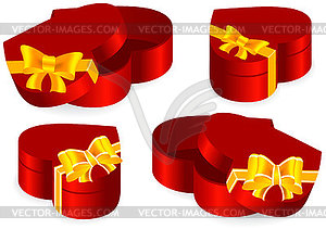 Set of gift boxes - vector image