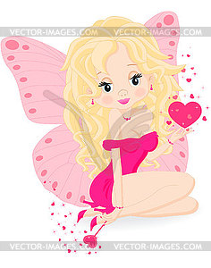 Magical little fairy - vector image