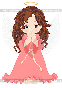 Little angel - vector image