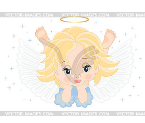 Little angel - vector image