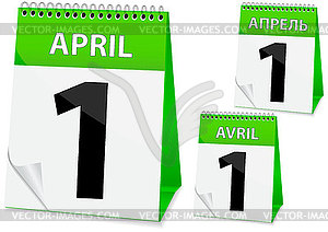Icon calendar for April  - vector image