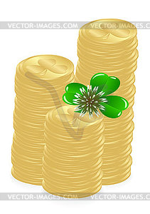 Gold Coins - stock vector clipart