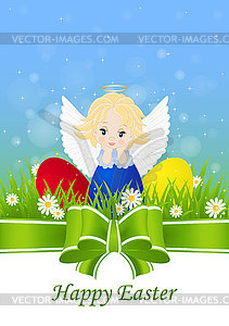 Greeting card for Easter - vector EPS clipart