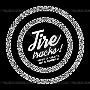 Tire tracks - vector image