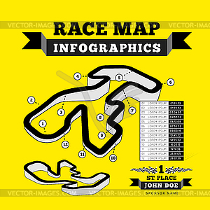 Driving racing circuit - royalty-free vector image