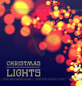 Christmas bokeh light - vector clip art