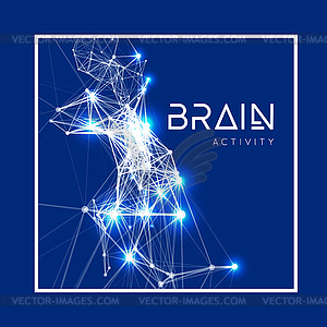 Concept of an Active Human Brain - vector clipart